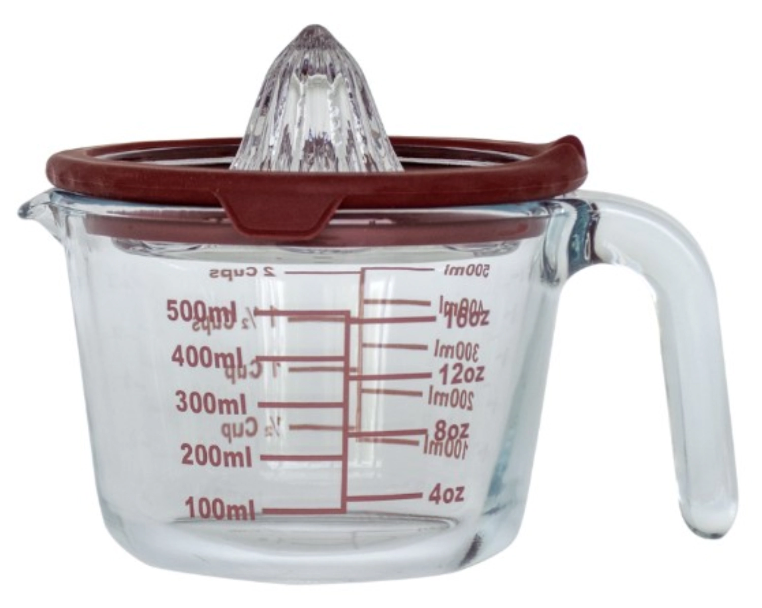 Tasse à mesurer avec extracteur de jus