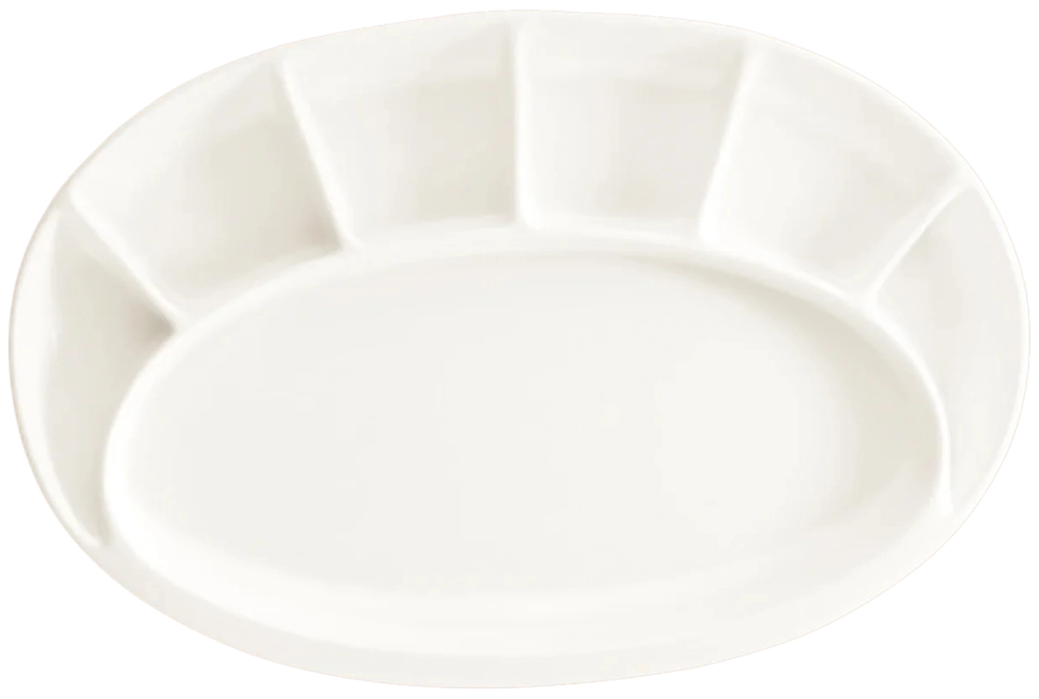 Assiette plate gourmet avec compartiments