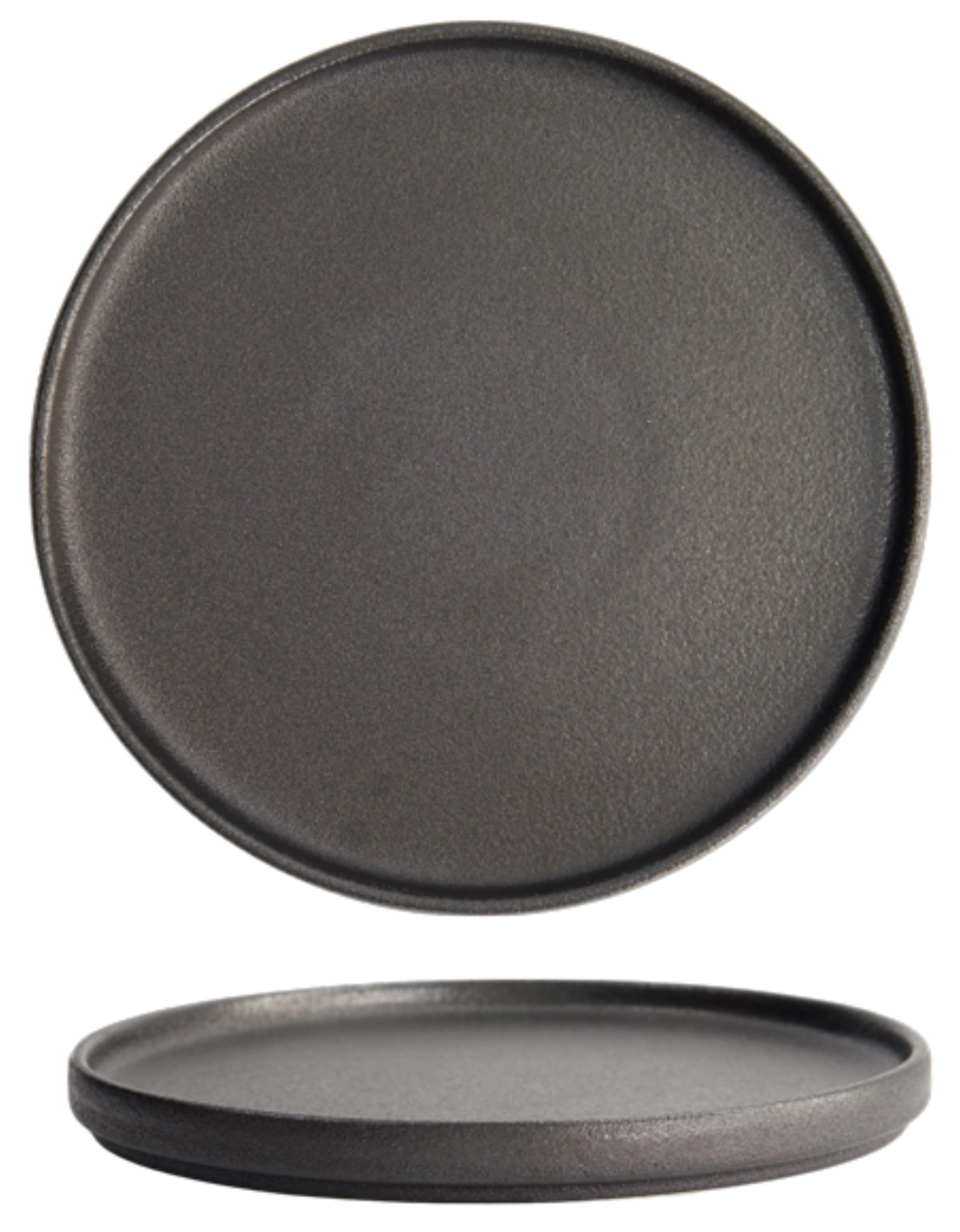 Assiette à bord relevé Yuzu Noir
