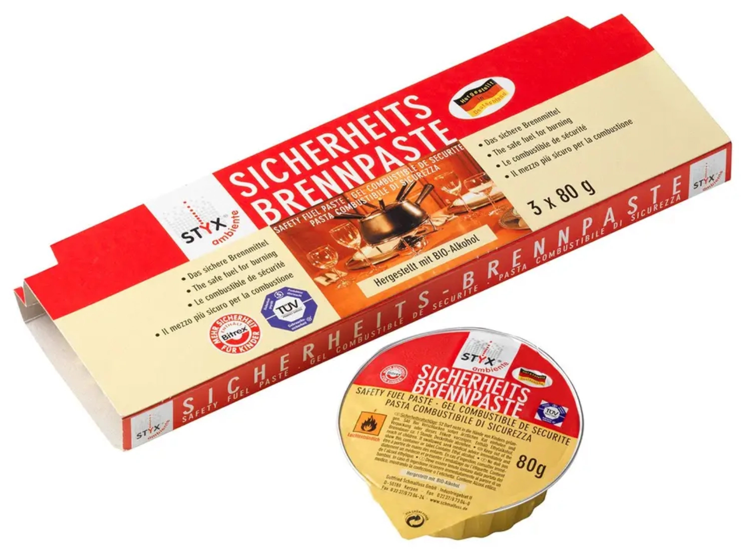 Lot de 3 Styx Pâte combustible