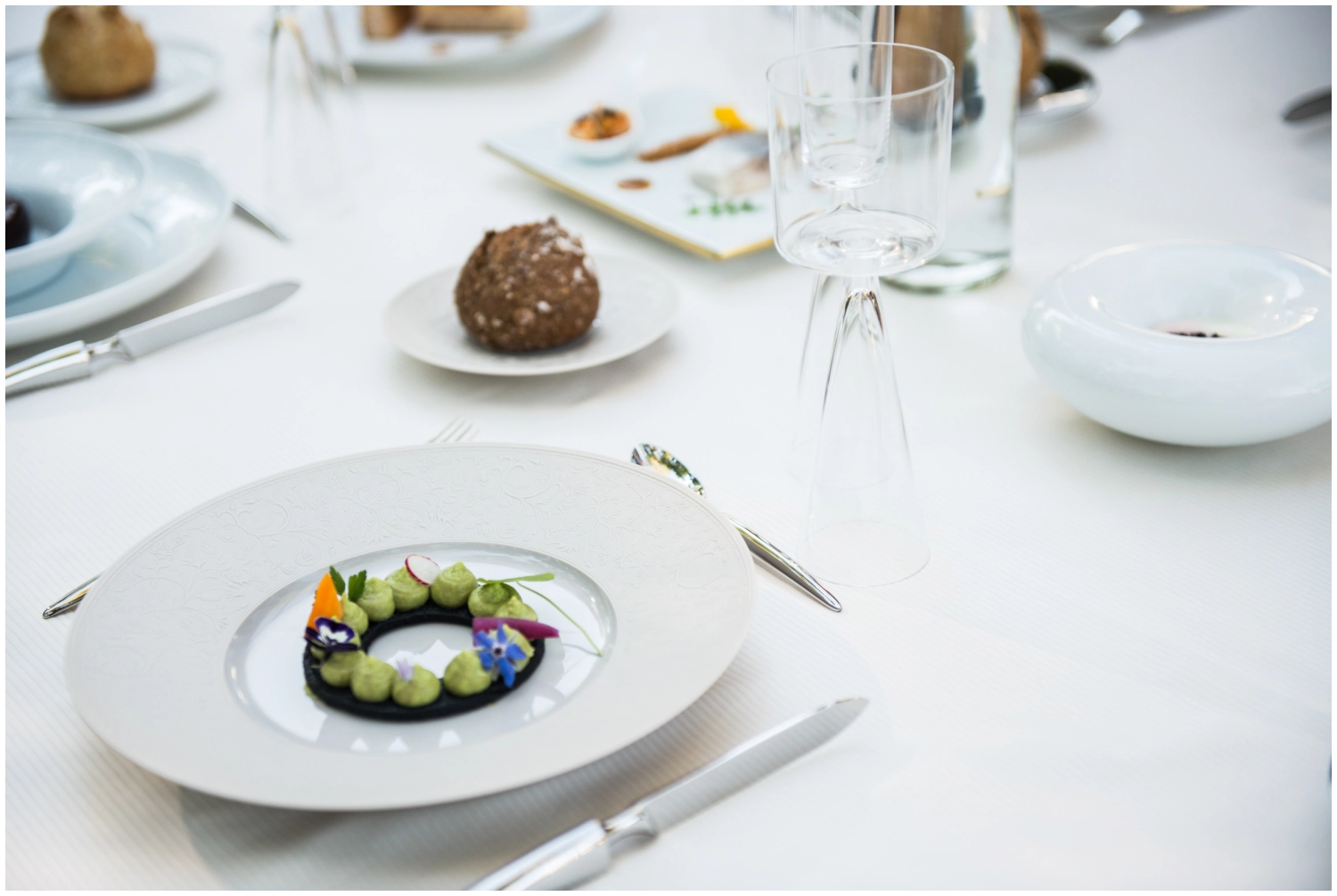 Swan assiette de presentation