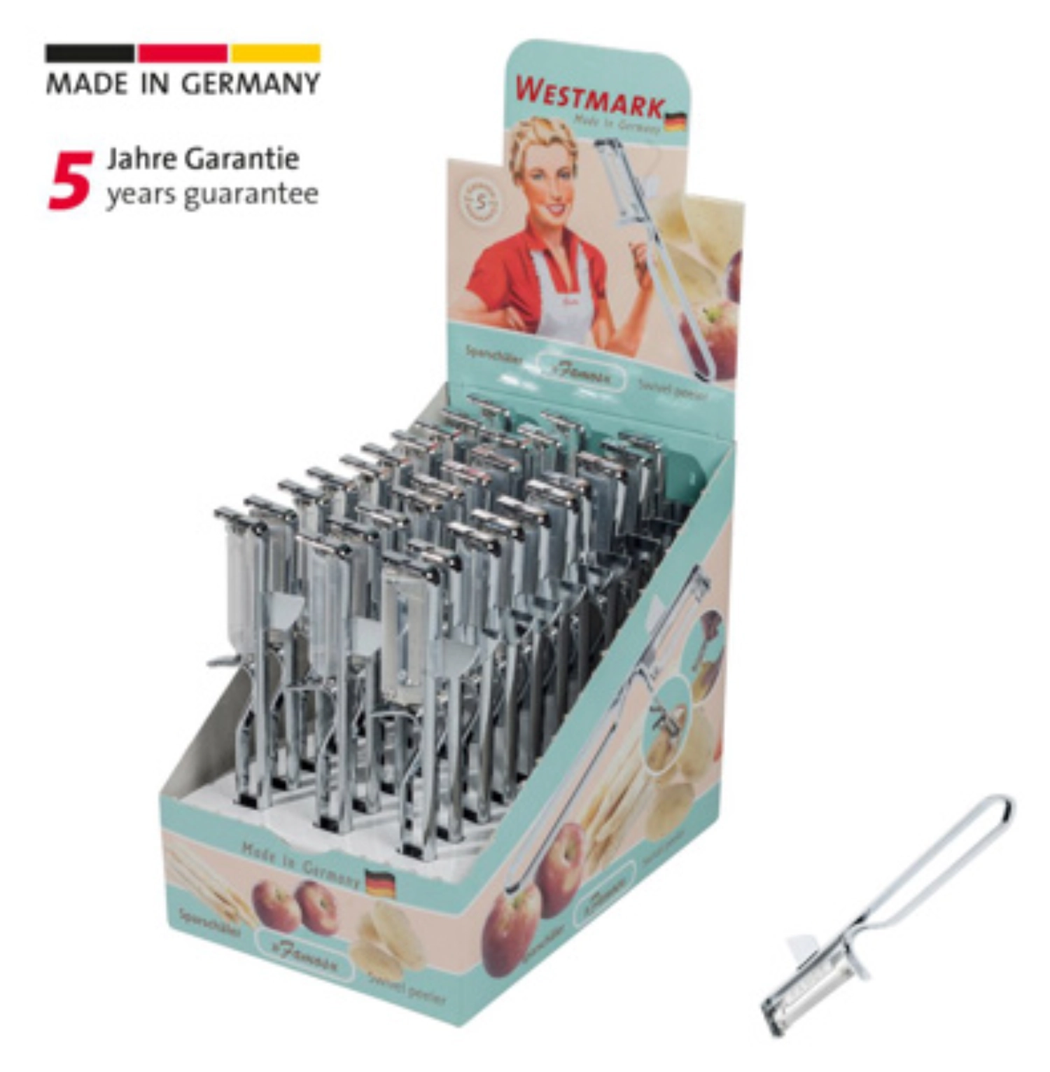 Display mit 30 Stk. Sparschäler