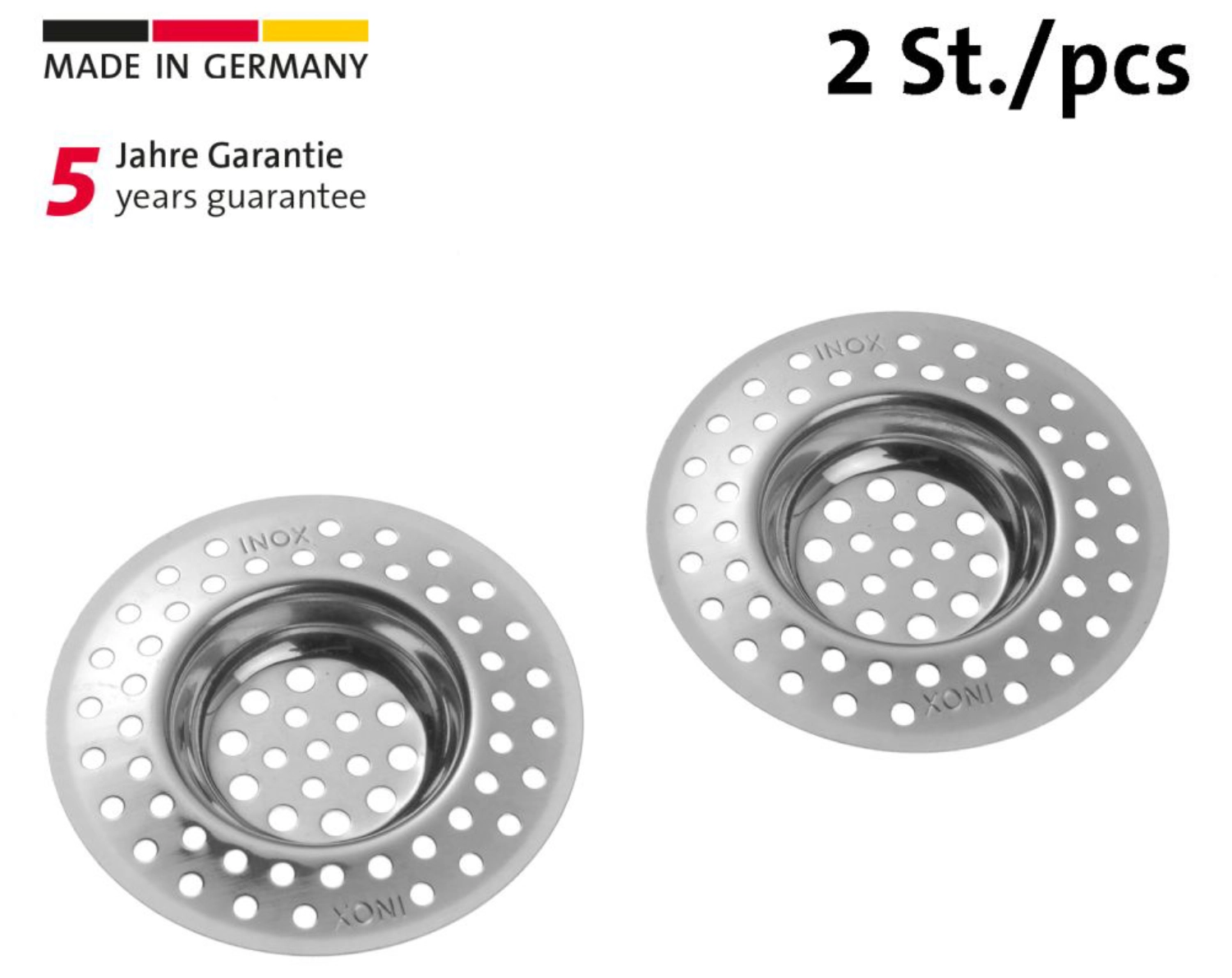 2 pcs tamis évier inox