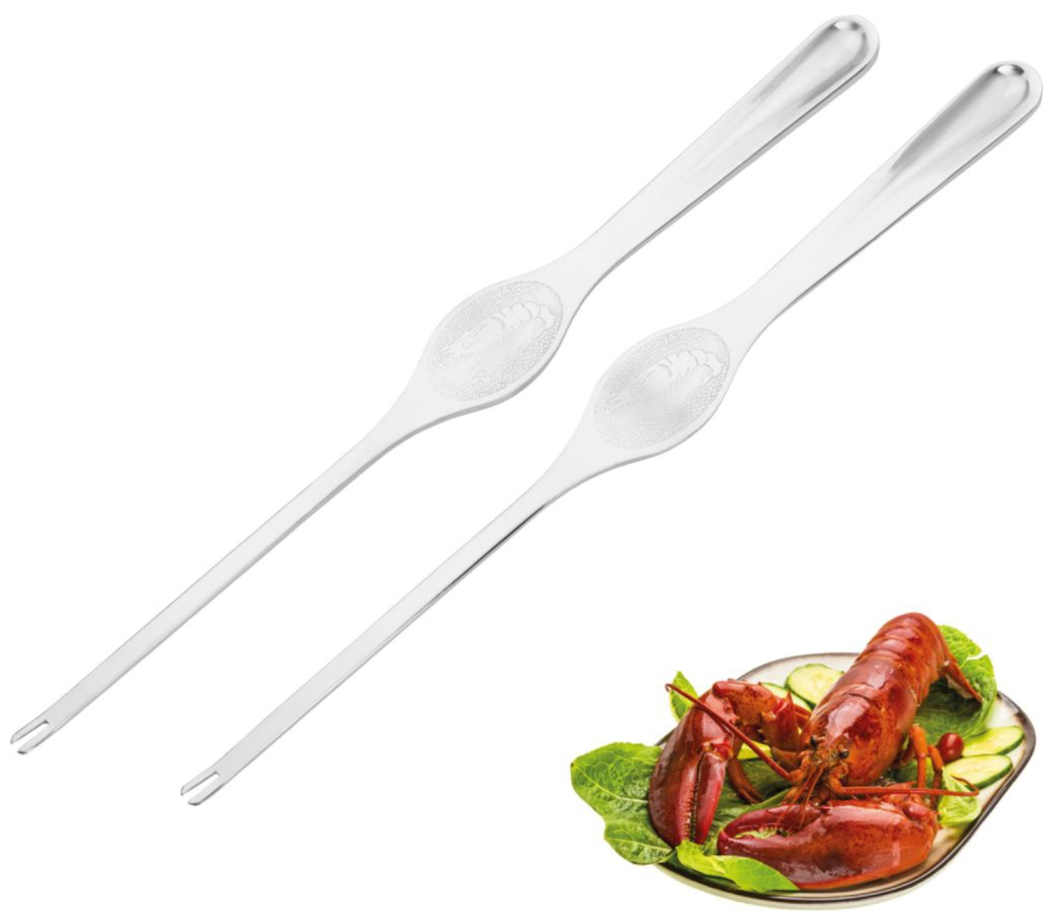 2 fourchettes homard