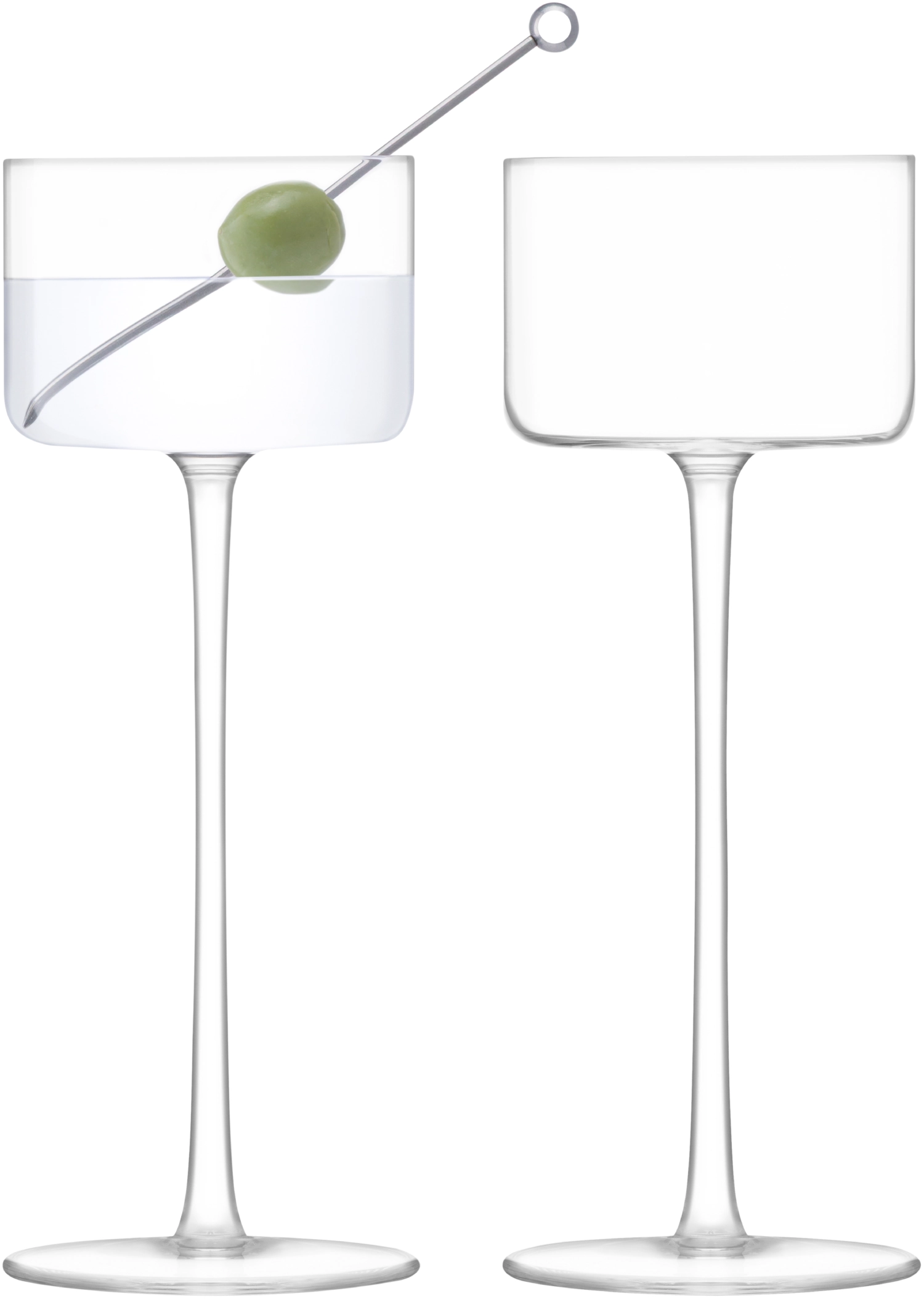 2er Set Moderne verre à martini mini