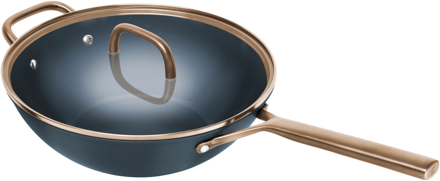 Milano Wok mit Glasdeckel