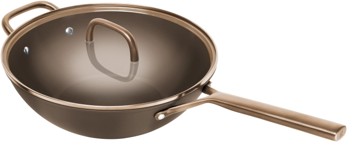 Milano Wok mit Glasdeckel
