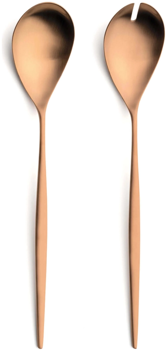 2tlg. Moon Copper Matte Salatbesteck