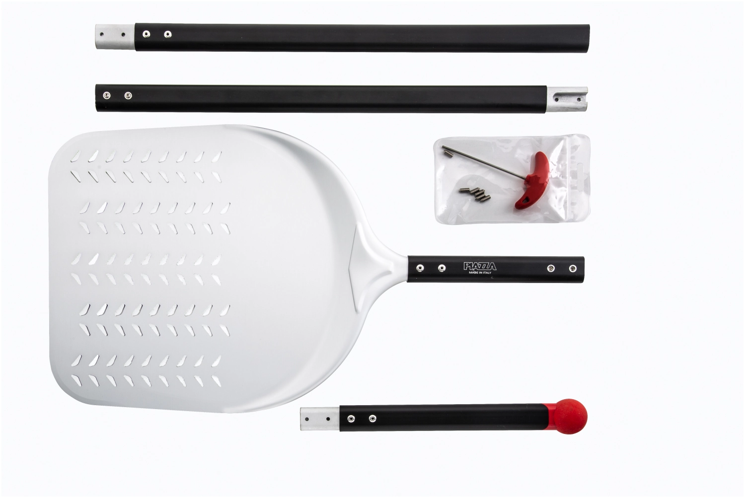 Pizzaschieber Alu rechteckig perforiert zerlegbar