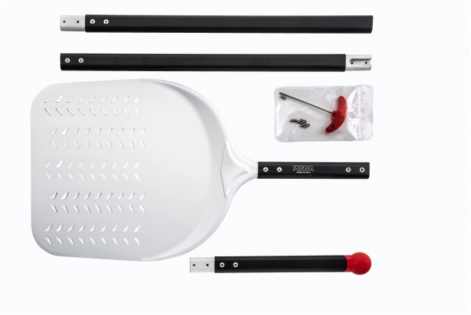 Pizzaschieber Alu rechteckig perforiert zerlegbar