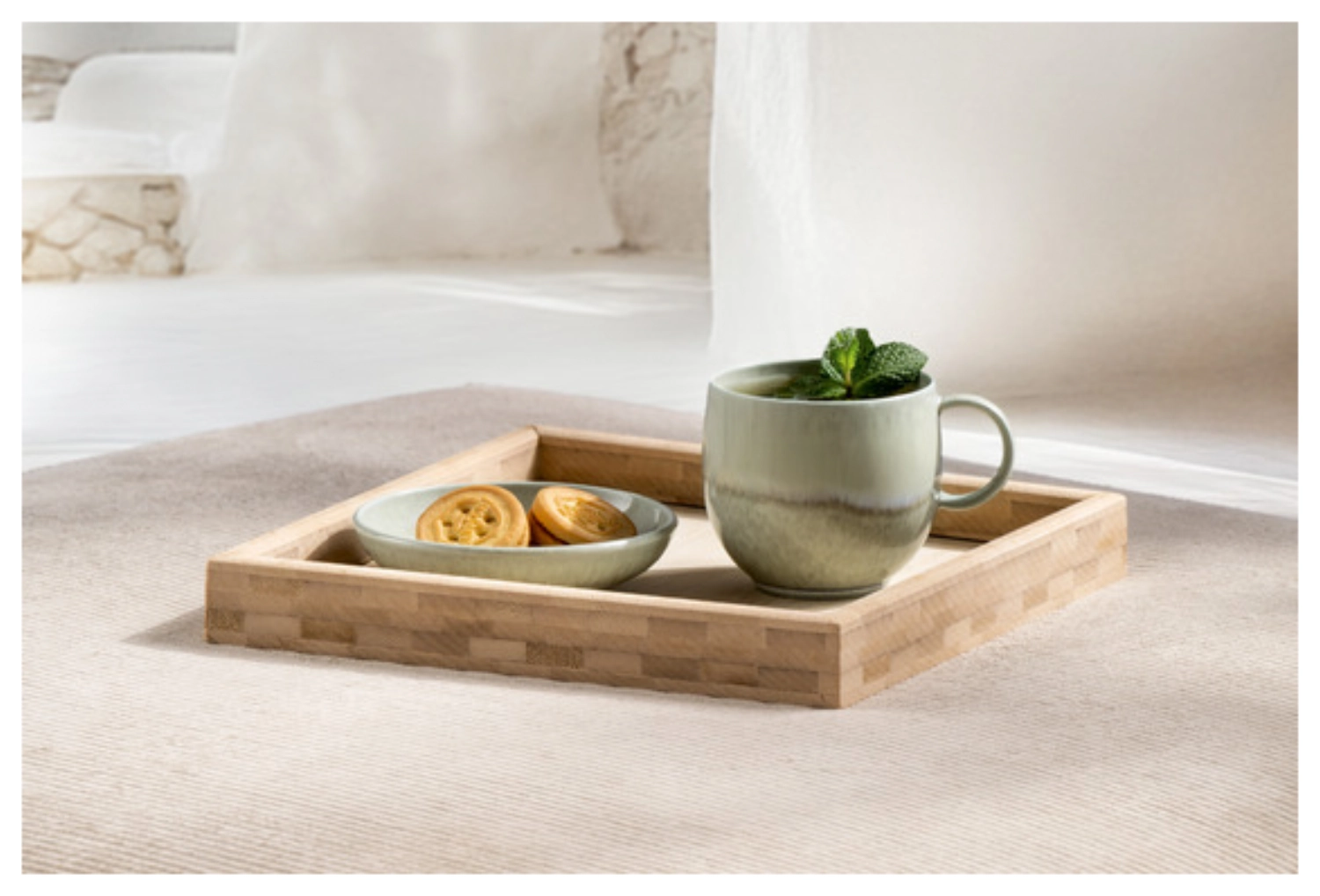 Perlemor Alga Becher mit Henkel