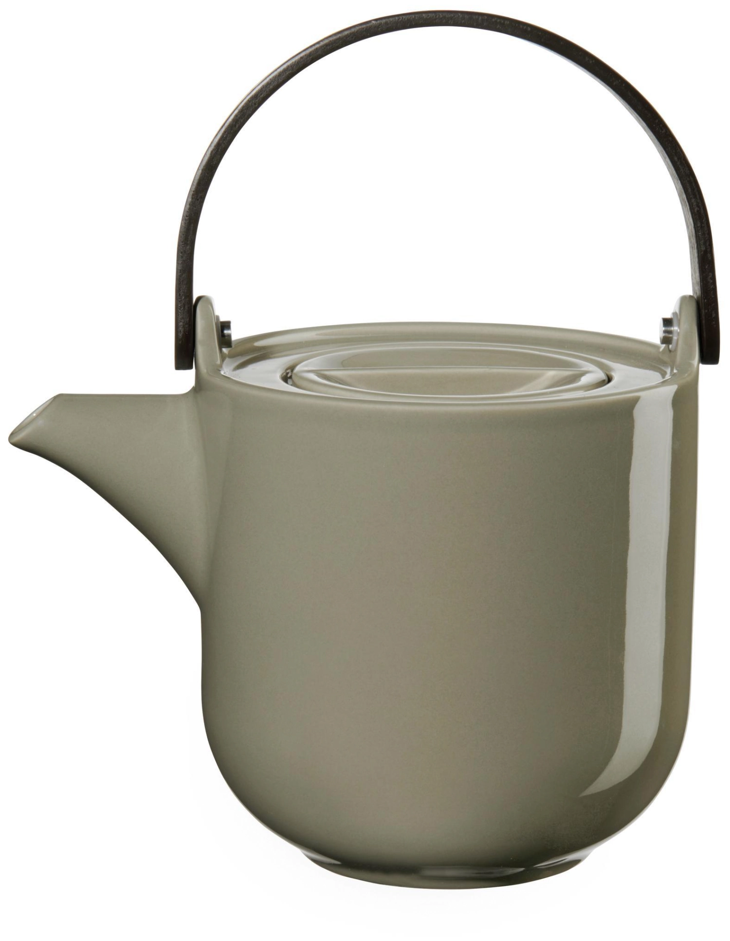 Coppa théière avec l'anse en bois, shiso