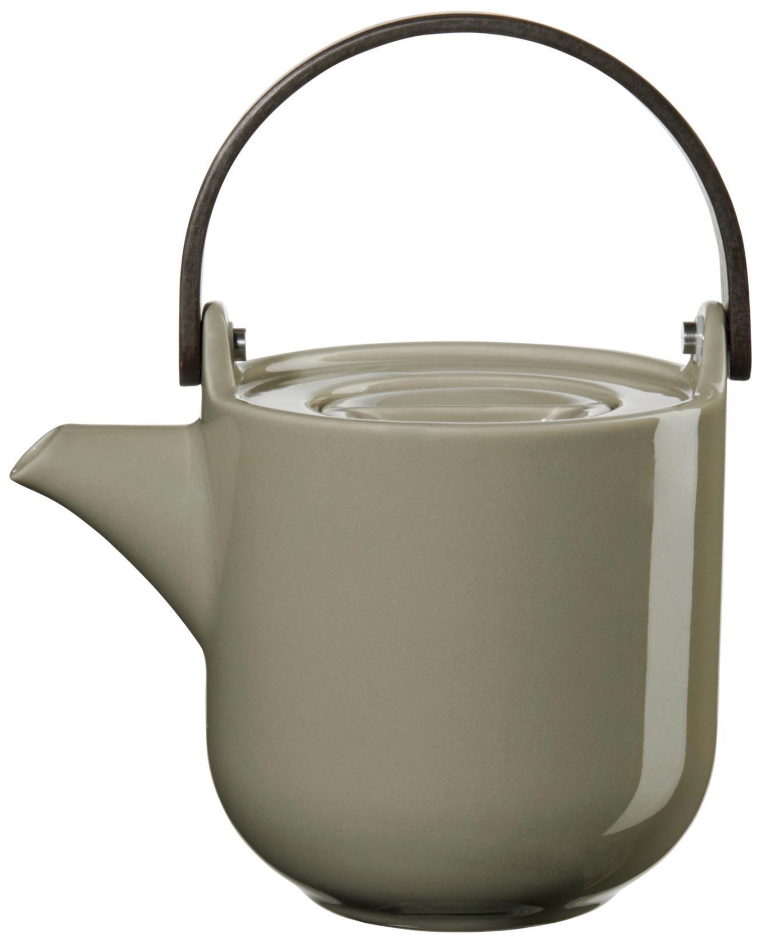 Coppa théière avec l'anse en bois, shiso