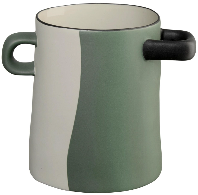 Rayu Vase, grün geteilt