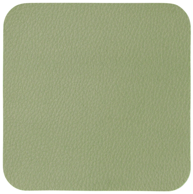 4er Set Leather Untersetzer, sage
