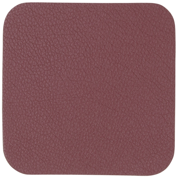 4er Set Leather Untersetzer, plum
