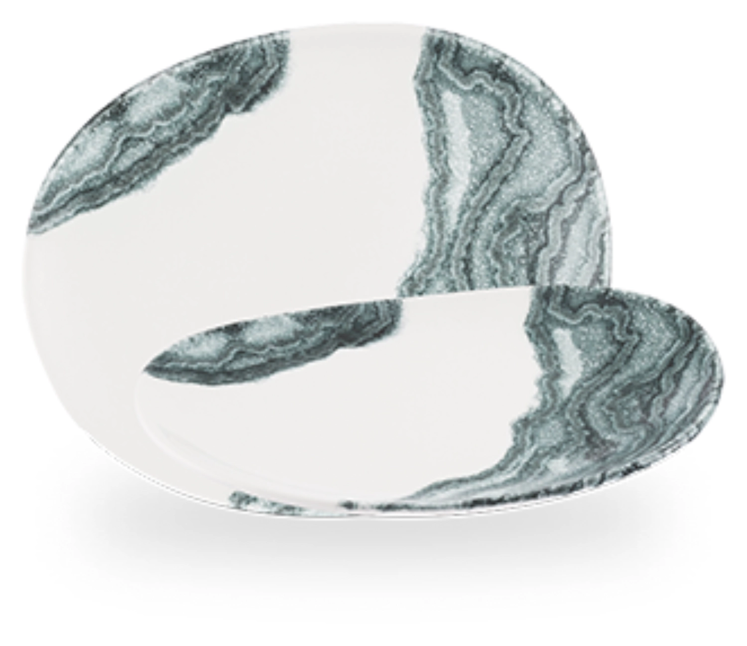 Assiette Tide Black Organic Opal