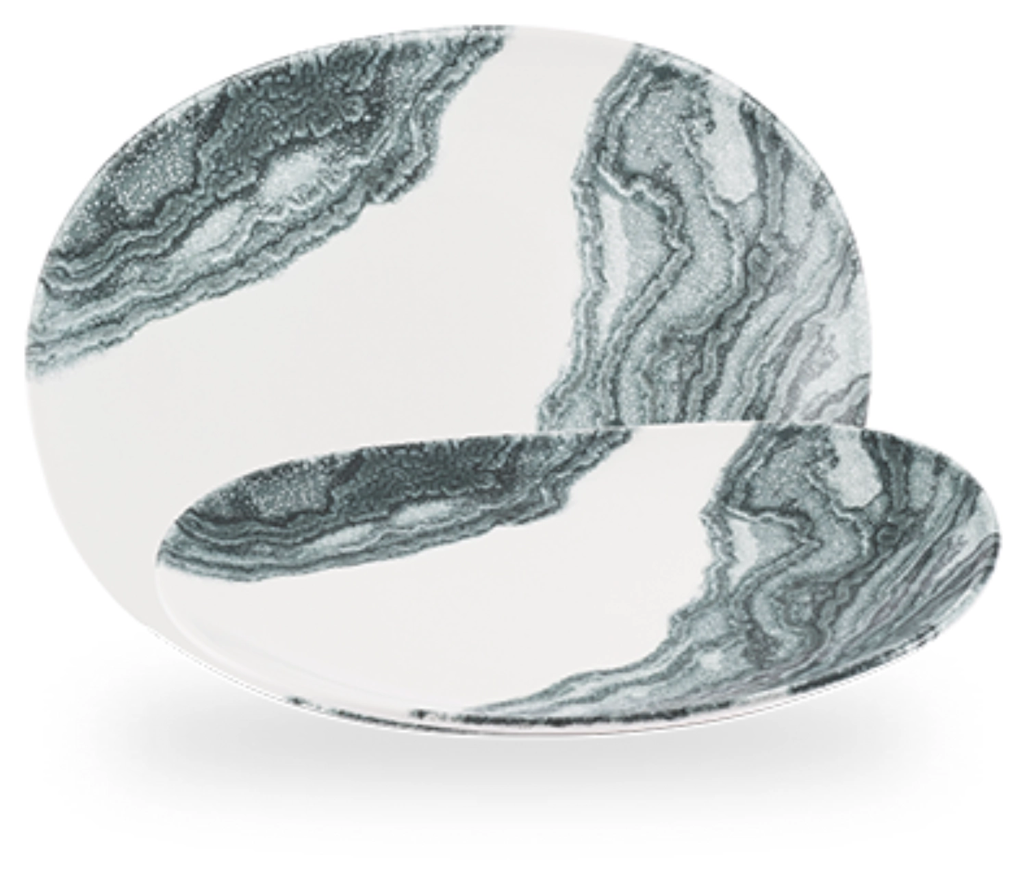 Assiette Tide Black Organic Opal