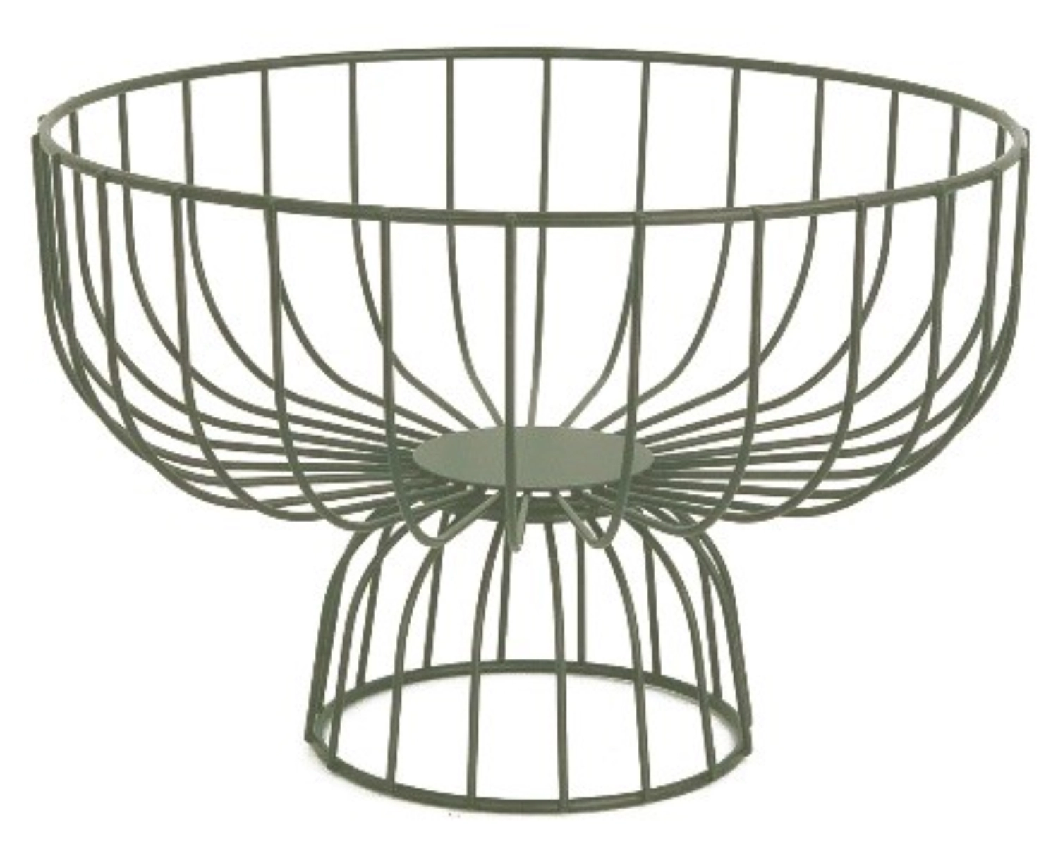 Panier en fil métallique 28 cm, vert carbone