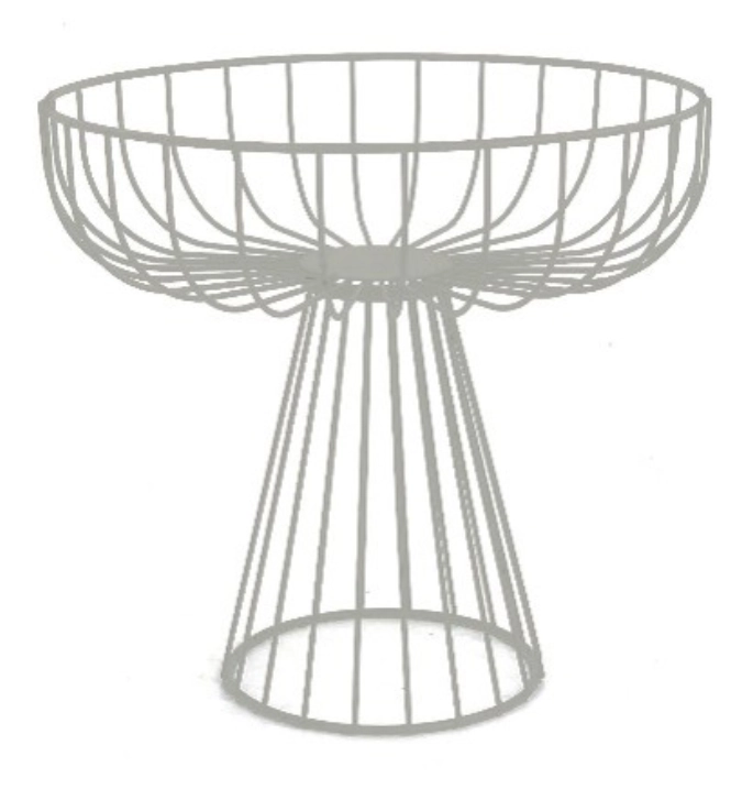 Panier en fil métallique haut 30 cm, anthracite carbone