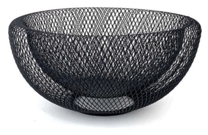 Panier de rangement 30 cm carbone noir