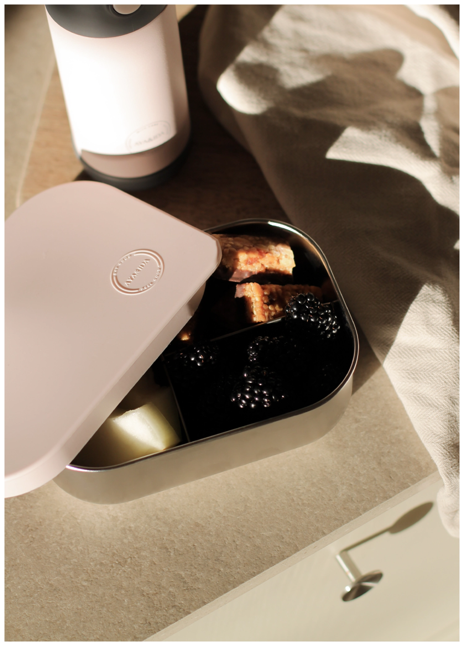 Lunch Box 900ml Soft Rose