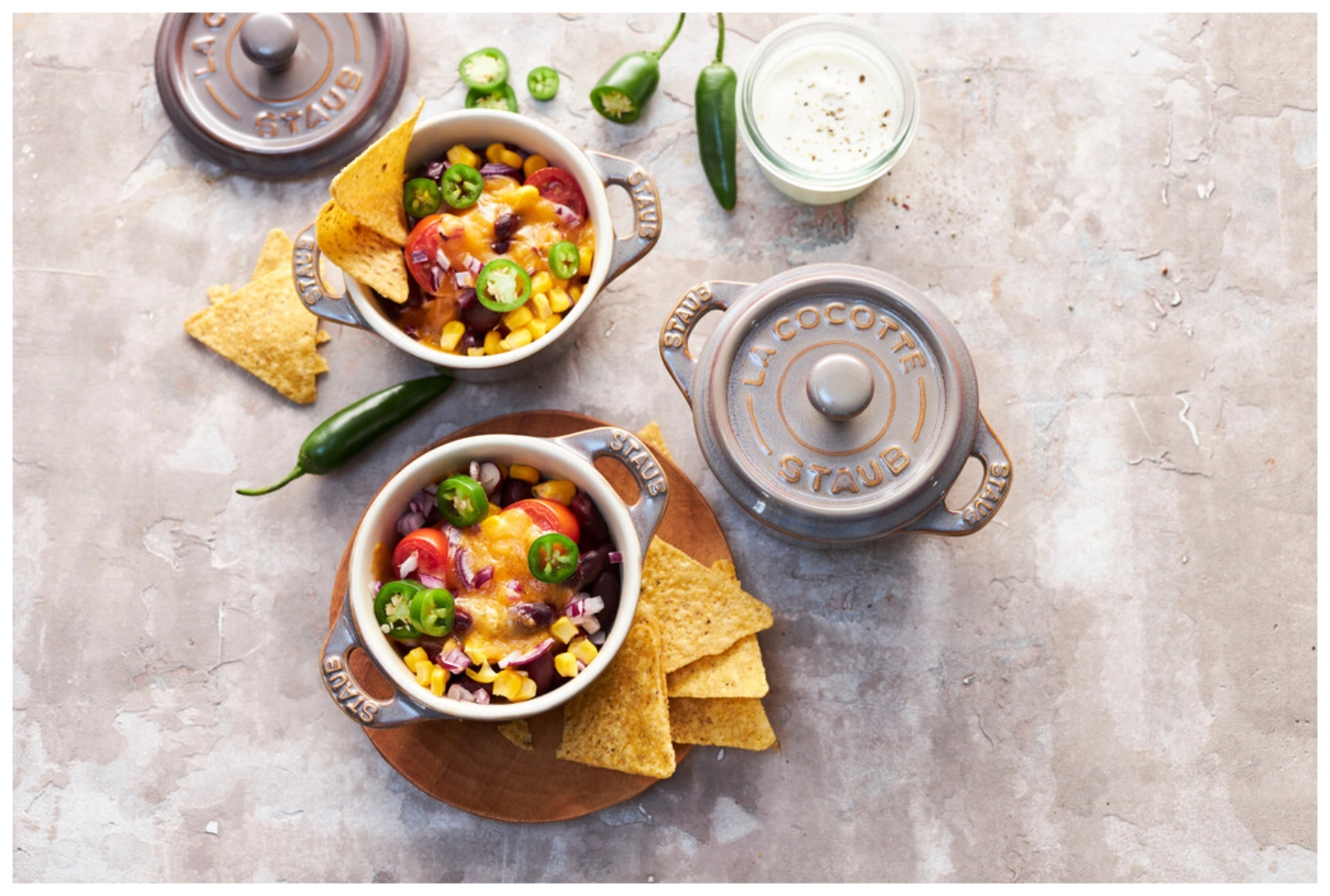 Set de 4 cocottes en céramique