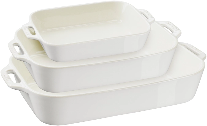 3er Set Keramik Auflaufformen