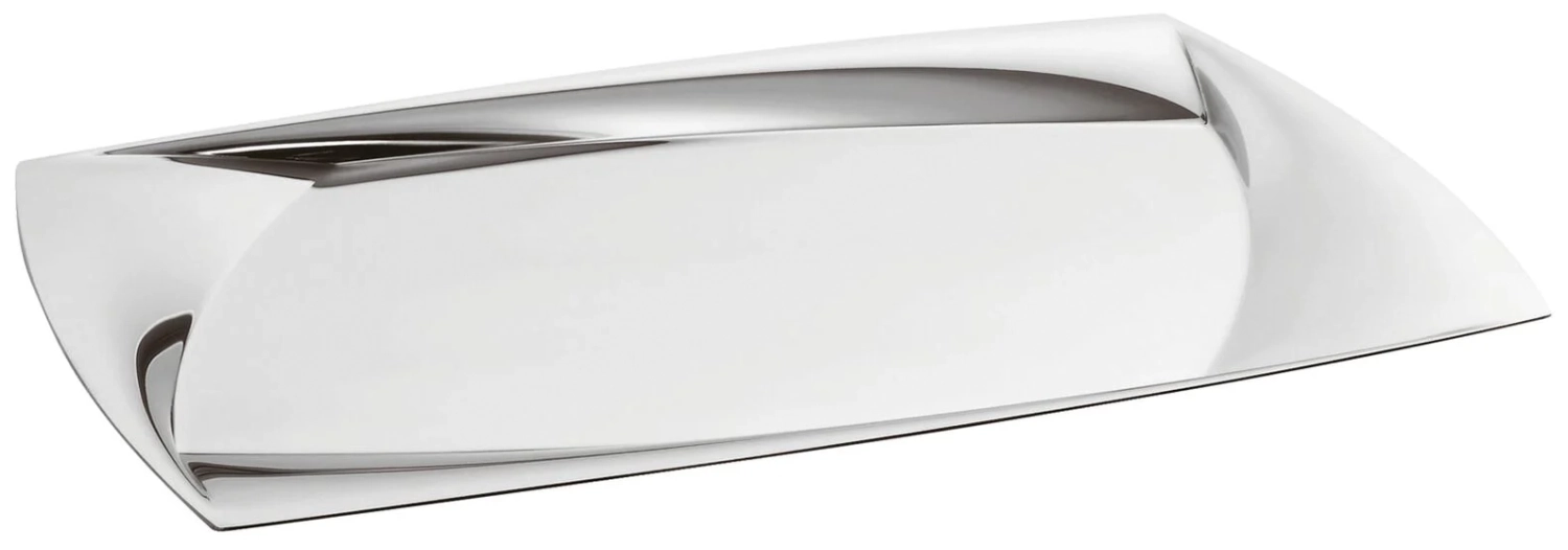 Plateau Lucy rectangulaire argenté