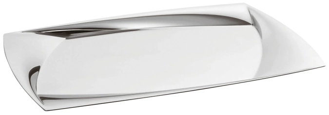 Plateau Lucy rectangulaire argenté