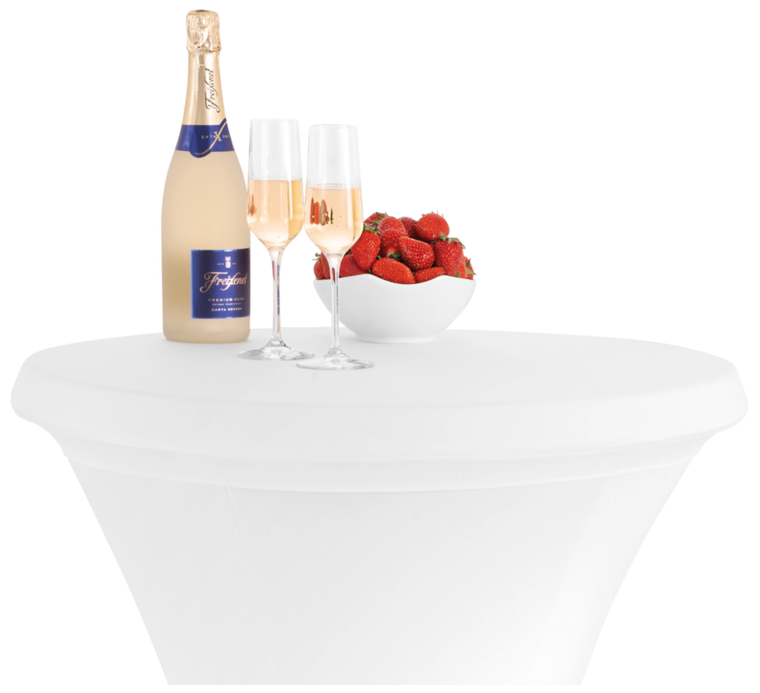 Hussen Schonbezug weiss zu Partytisch