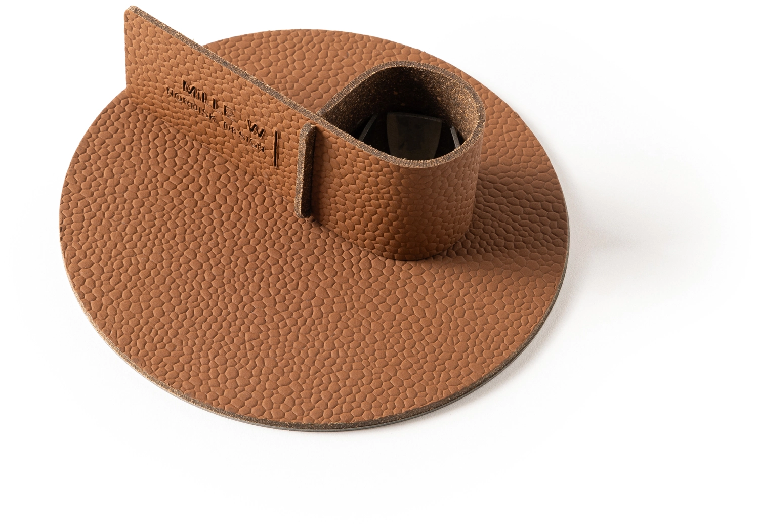 Bougeoir moyen format cognac