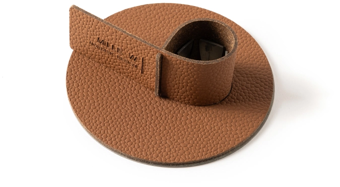 Bougeoir petit format cognac