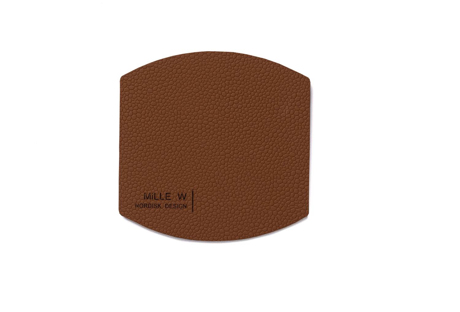 Dessous-de-verre ovale cognac