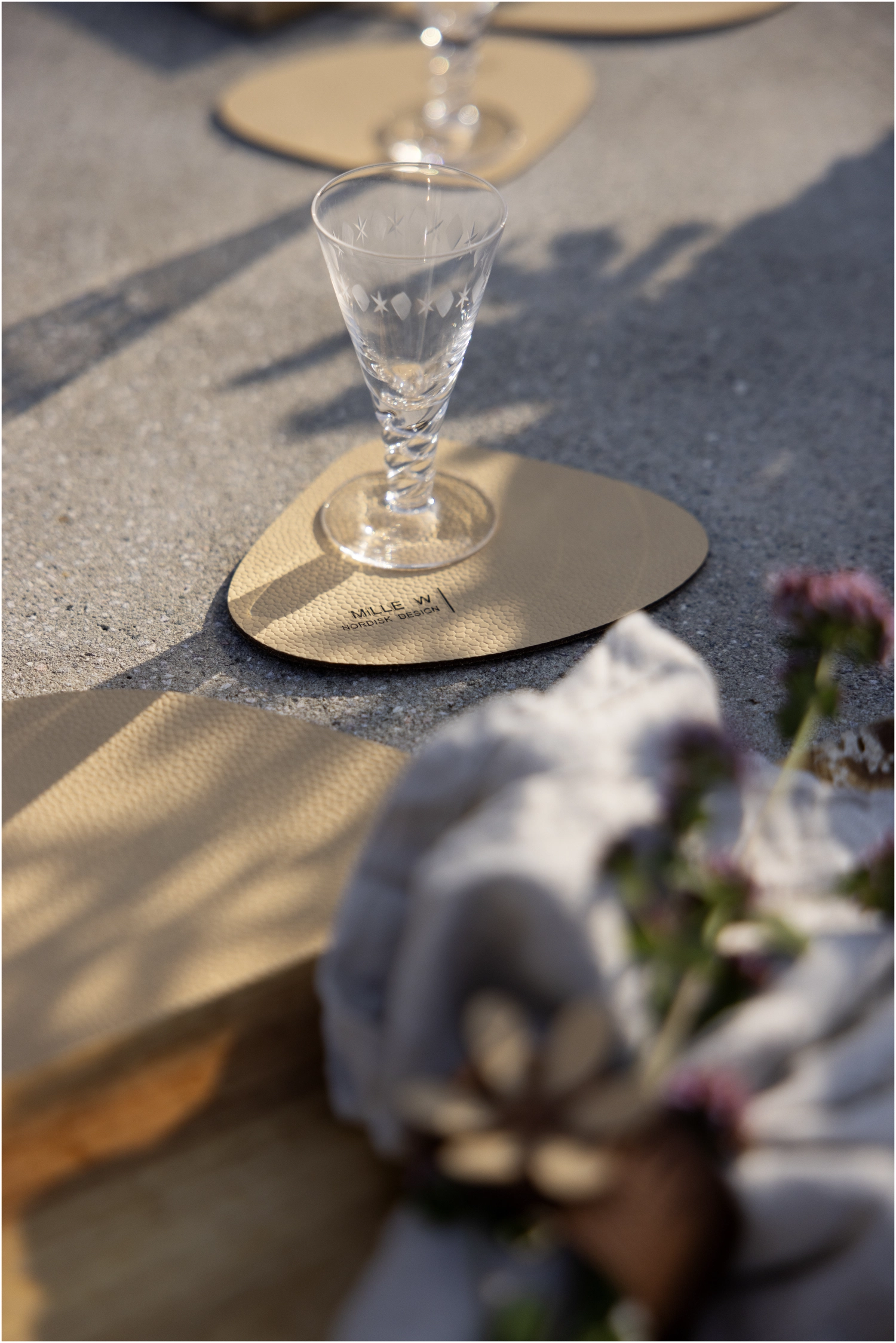 Dessous-de-verre coquillage beige