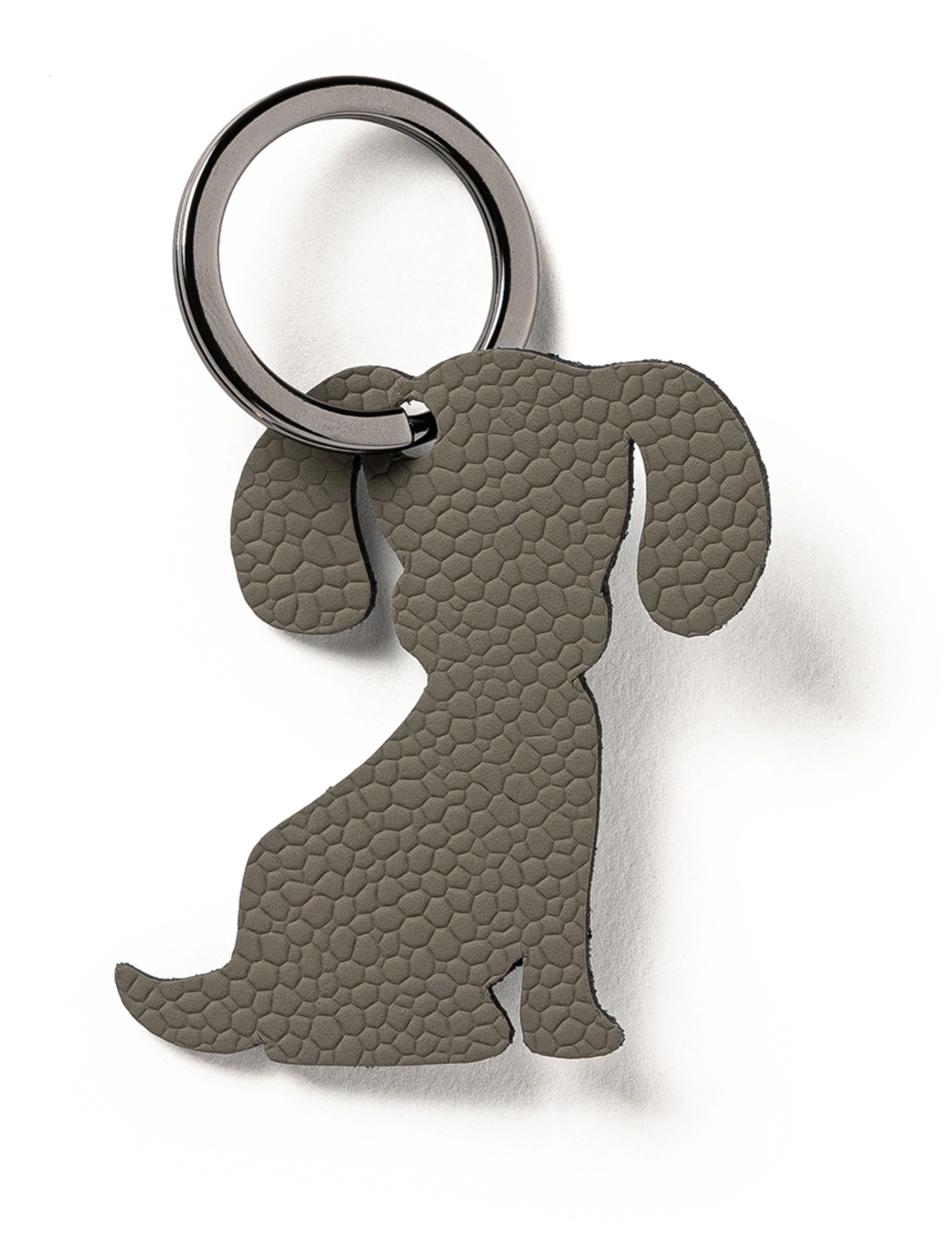 Porte-clés chien gris