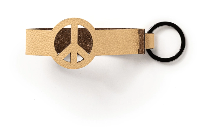 Schlüsselanhänger Peace nickel