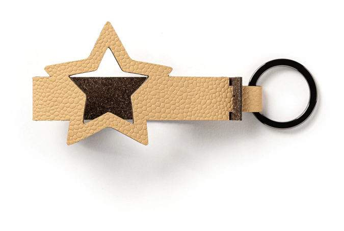 Schlüsselanhänger Stern nickel