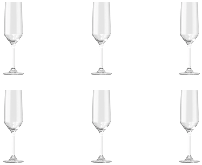 6er Set Carré Plus Champagne