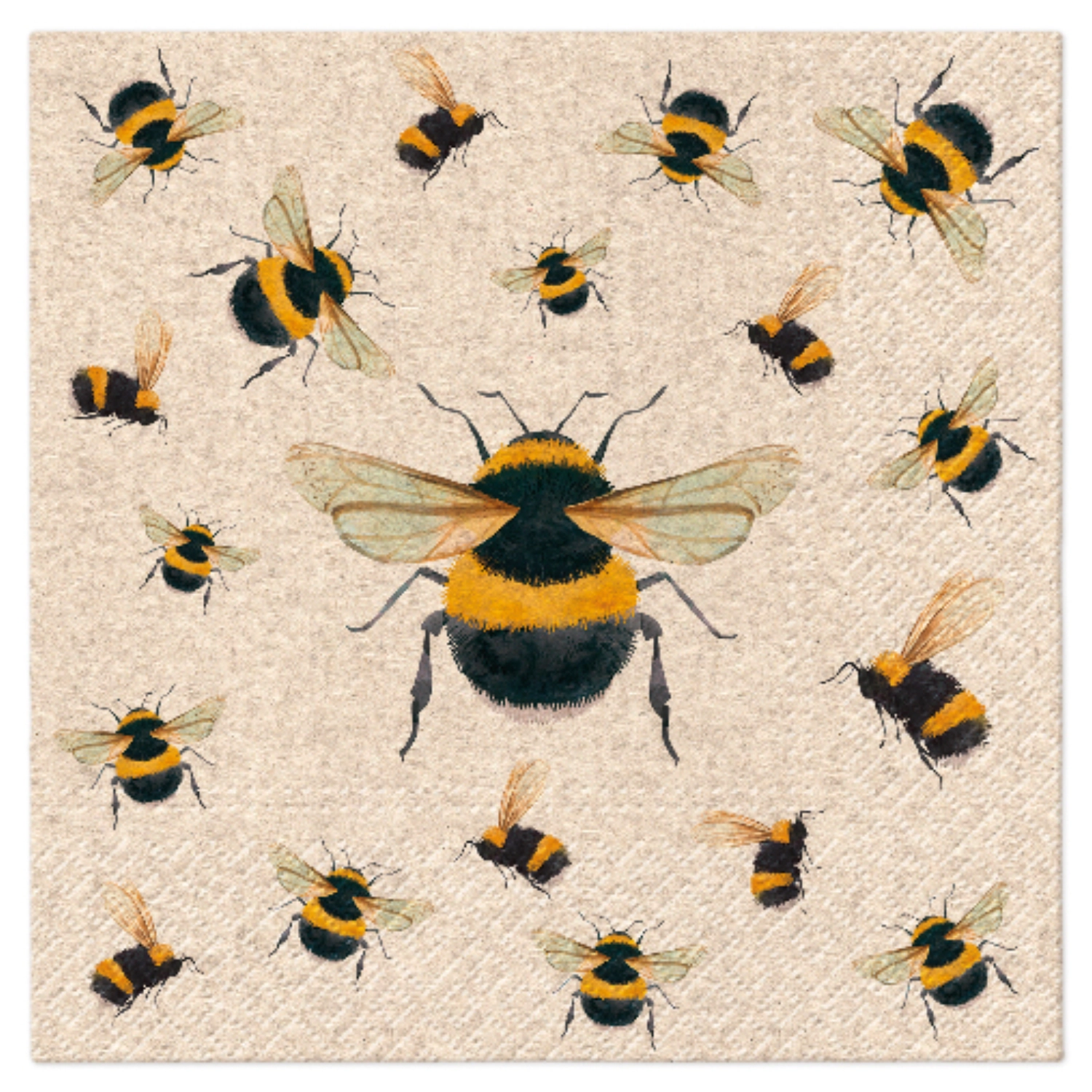 Serviettes Lunch 20x We care Dancing Bees, 33x33cm