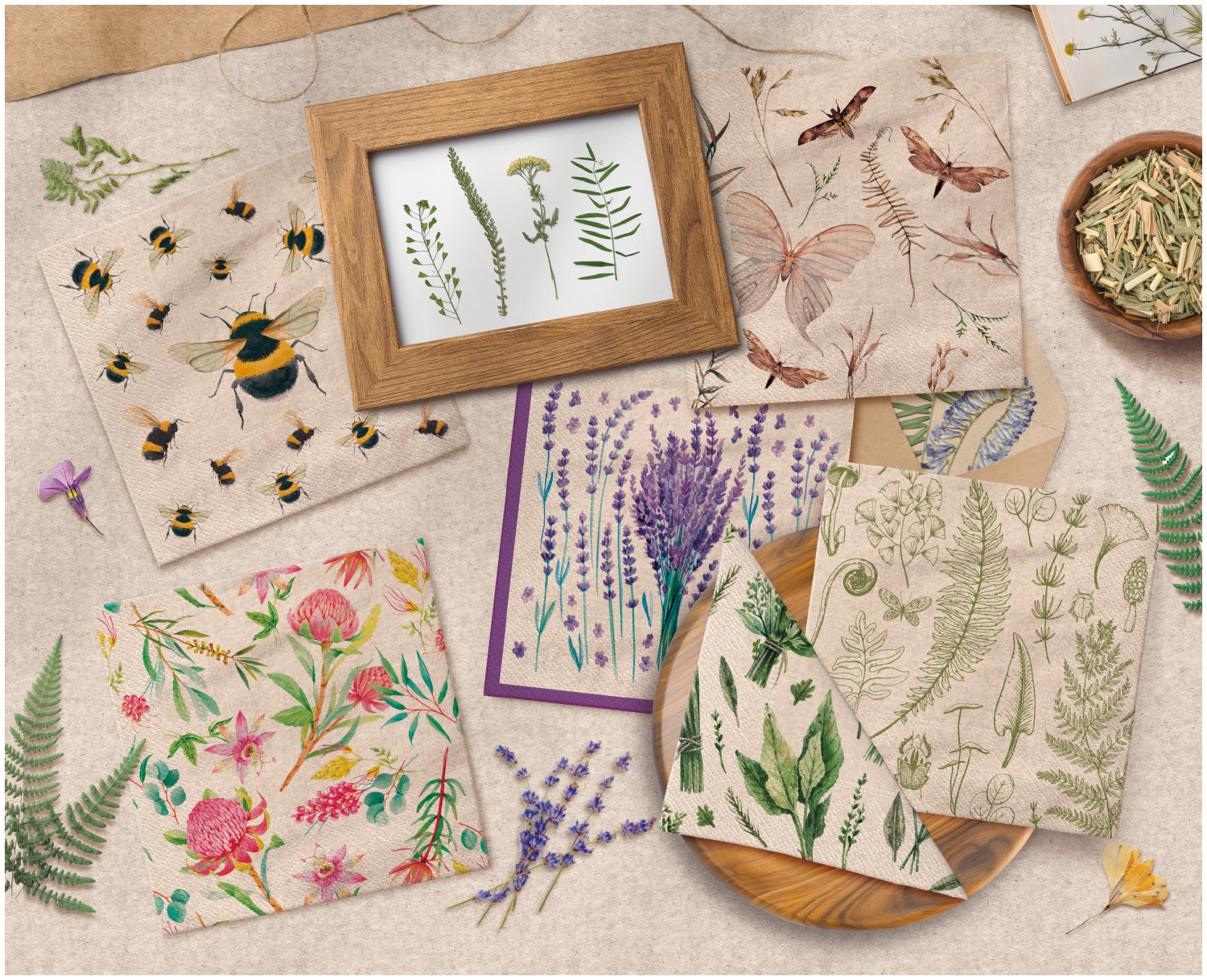Serviettes Lunch 20x We care Dancing Bees, 33x33cm