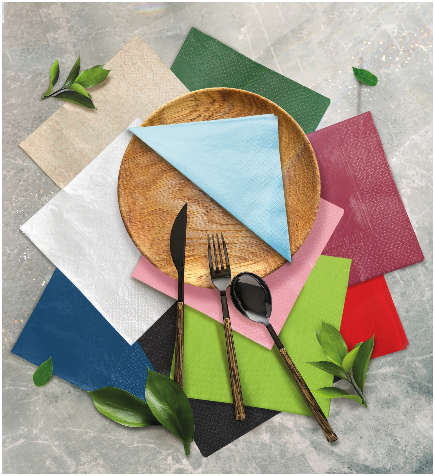Serviettes Lunch 20x We care Uni Craft, 33x33cm