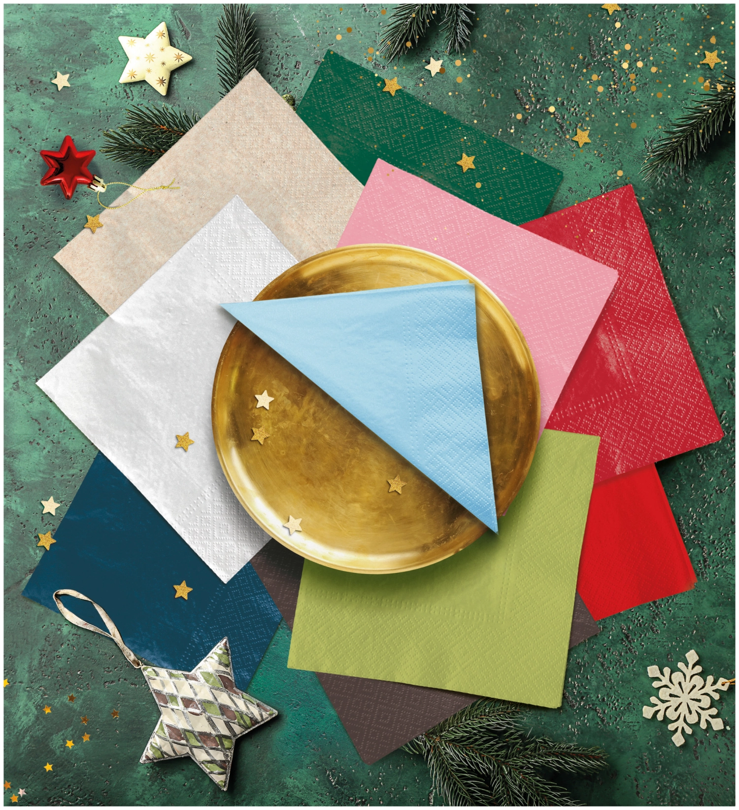 Serviettes Lunch 20x We care Uni Craft, 33x33cm