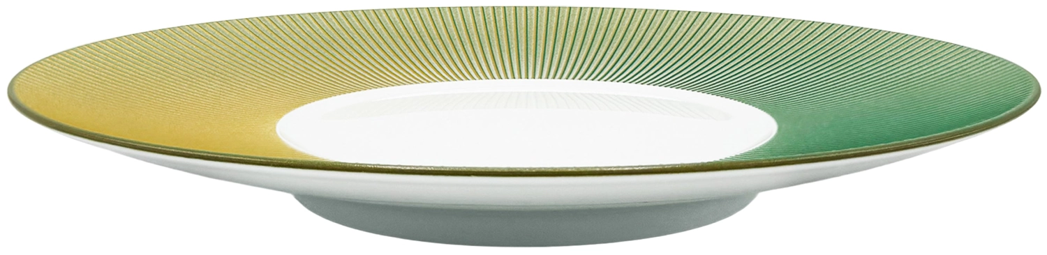 Assiette de présentation Bolero Iridescent verte