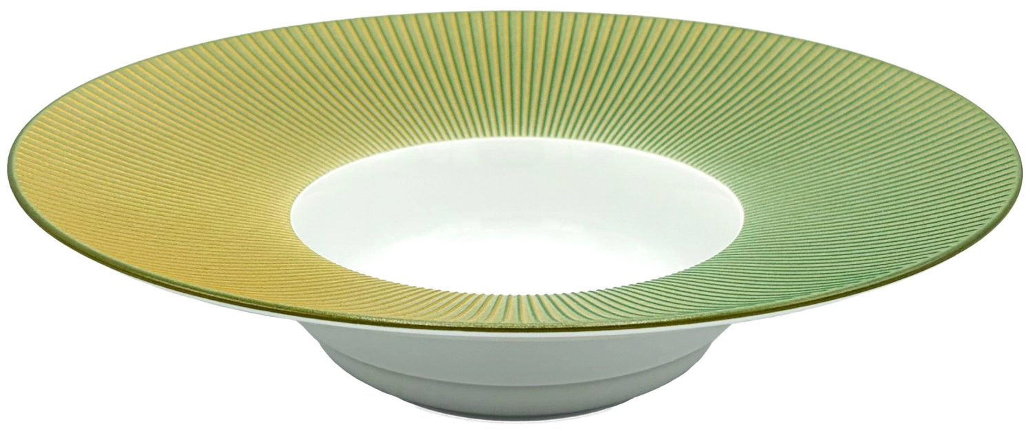 Assiette à soupe Bolero Iridescent verte