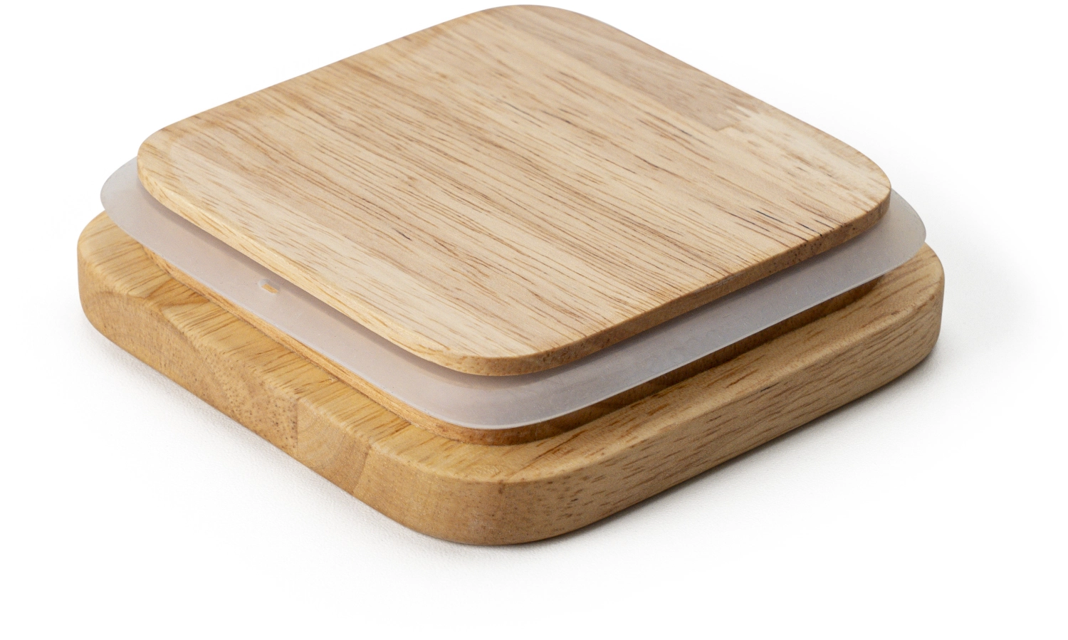 Boîte cér. blanc couvercle bois