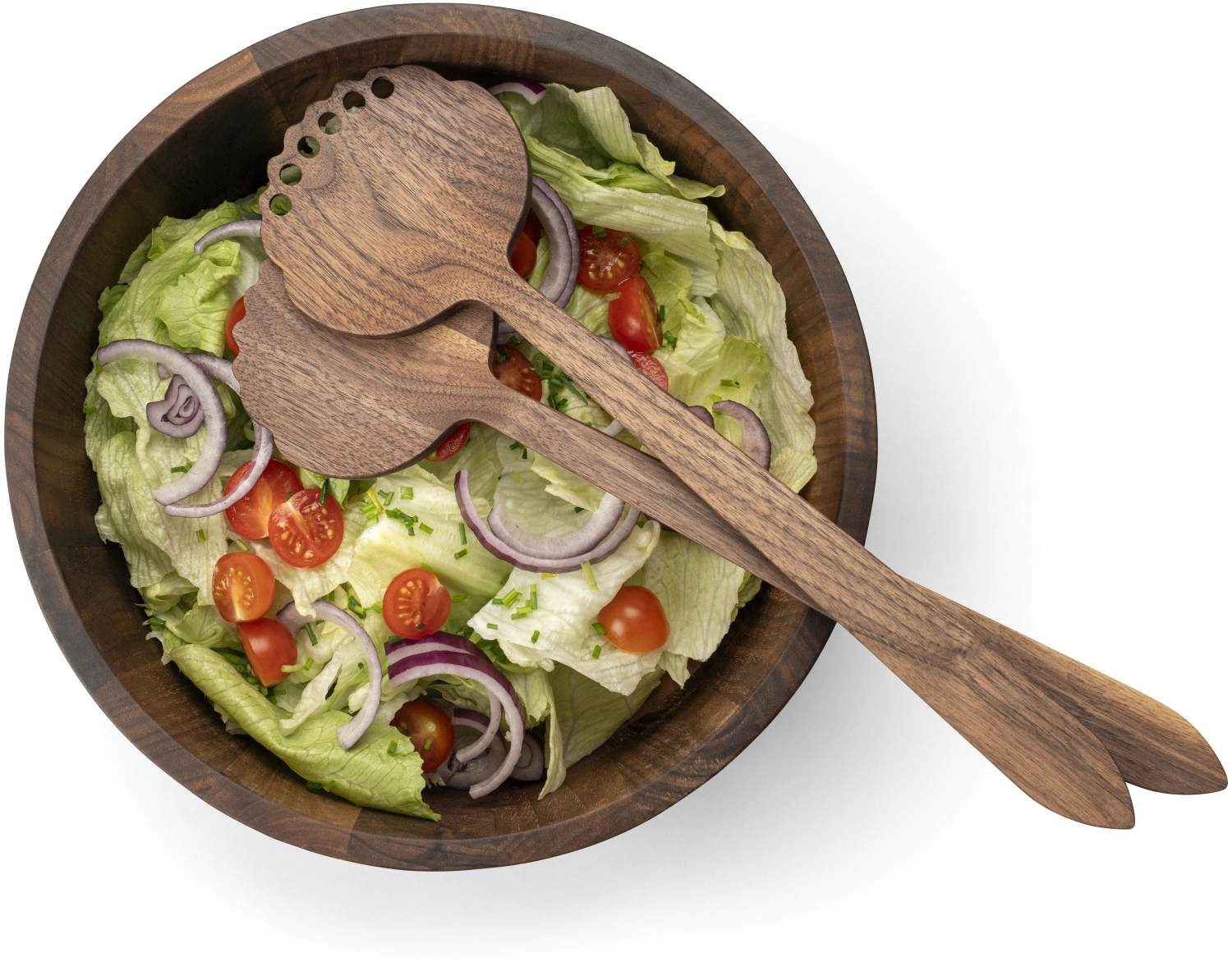 Couverts à salade noyer