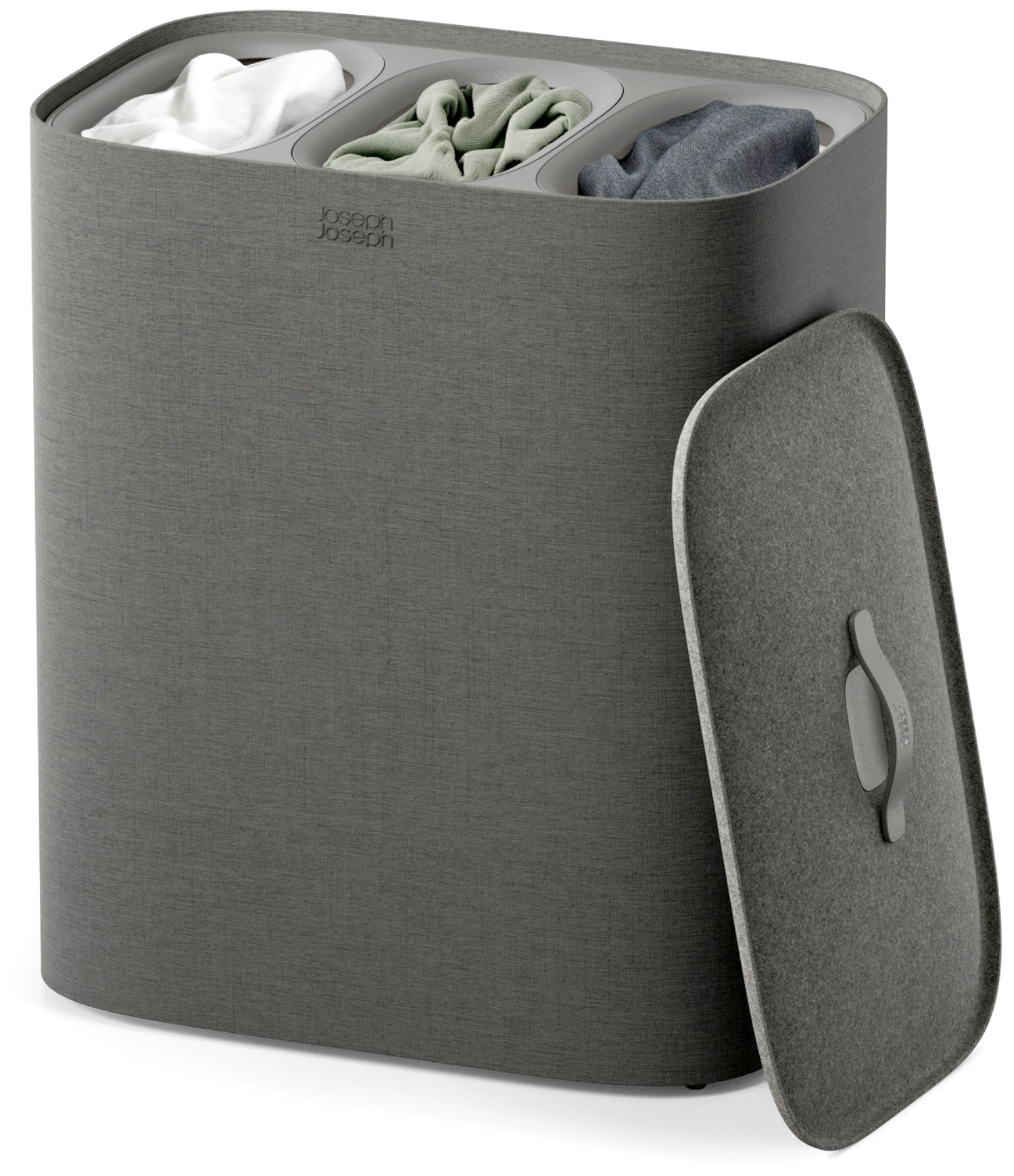 Tota Trio 90l panier à linge 3x30l forest grey