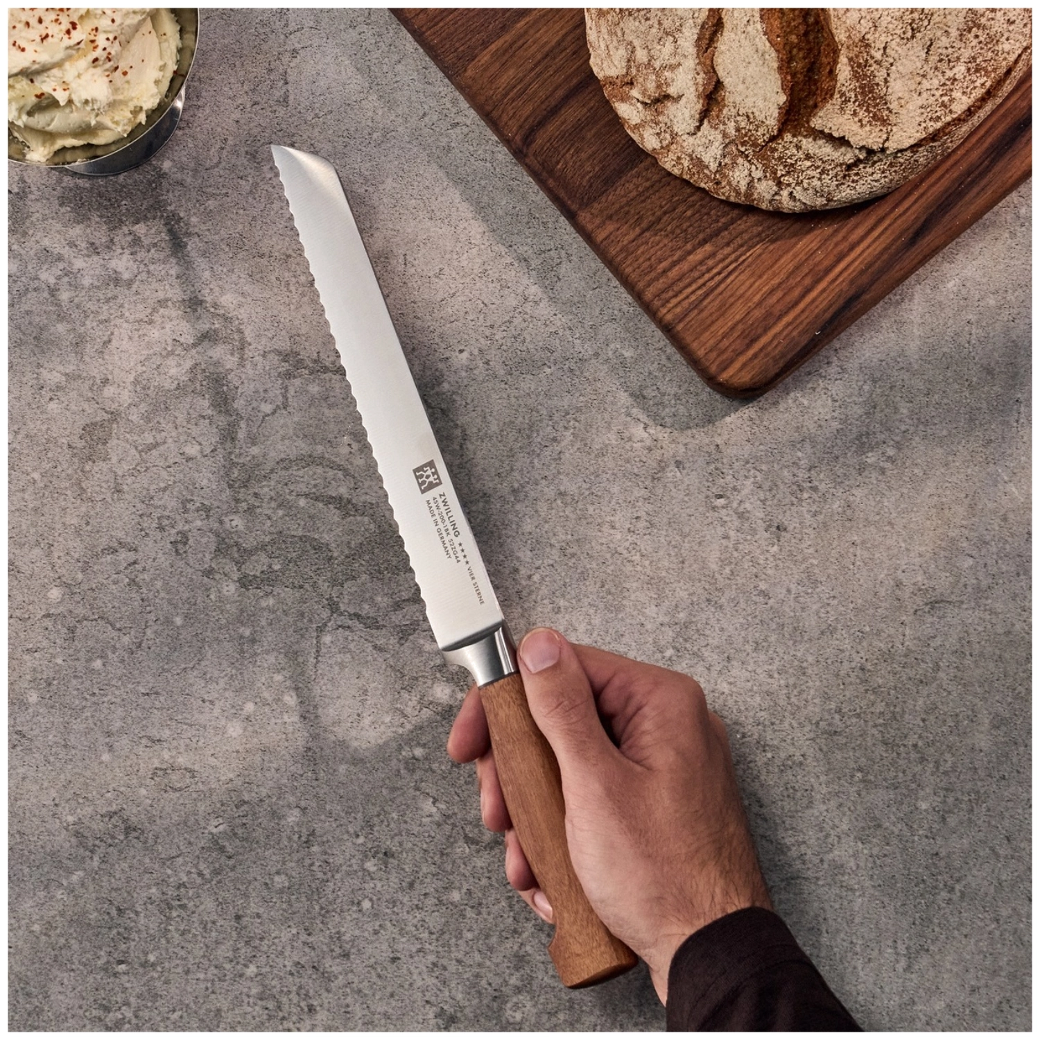 Vier Sterne Wood couteau à pain