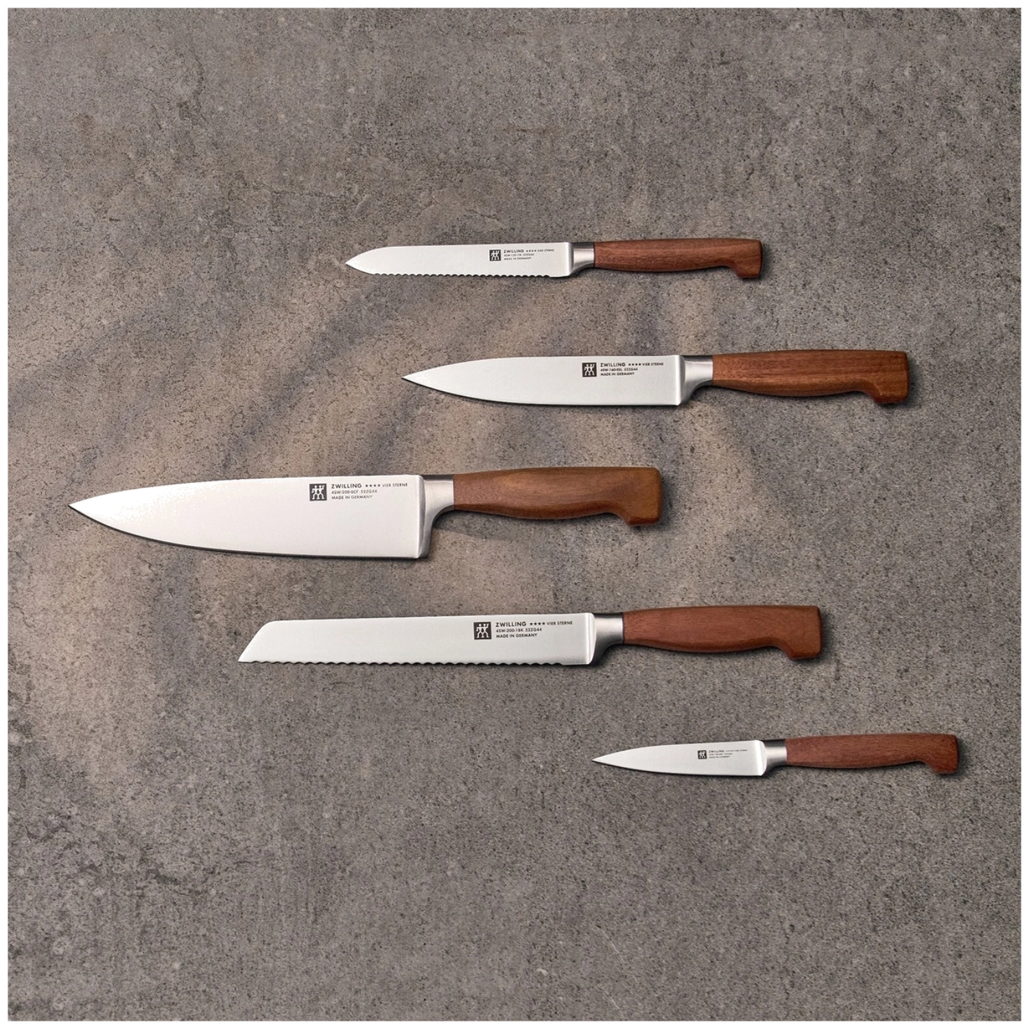 Vier Sterne Wood couteau de chef compact